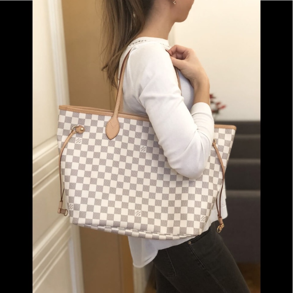 🍥🍥Louis Vuitton Neverful MM In Damier Azur 🍥🍥